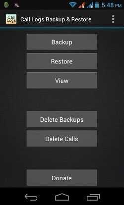 Call log Backup Restore